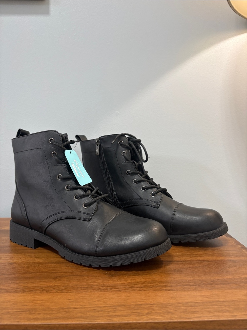 Vepose Black Combat Moto Boots